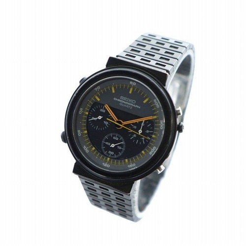 Seiko Chronograph 7A28-7000 Édition Limitée Giugiaro Noir Quartz Montre Homme - Photo 2 sur 6