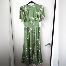 Reformation Roxana Dress in Women’s Size 2 NWT Green Floral Wedding Evening