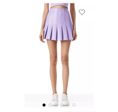 Retired Alice + Olivia Vegan Leather Mini Skirt Purple US 4