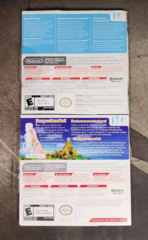 Lot Of Two Wii Games: Wii Sports And Wii Sport Resort - TESTED WORKING  - Image 4 of 4