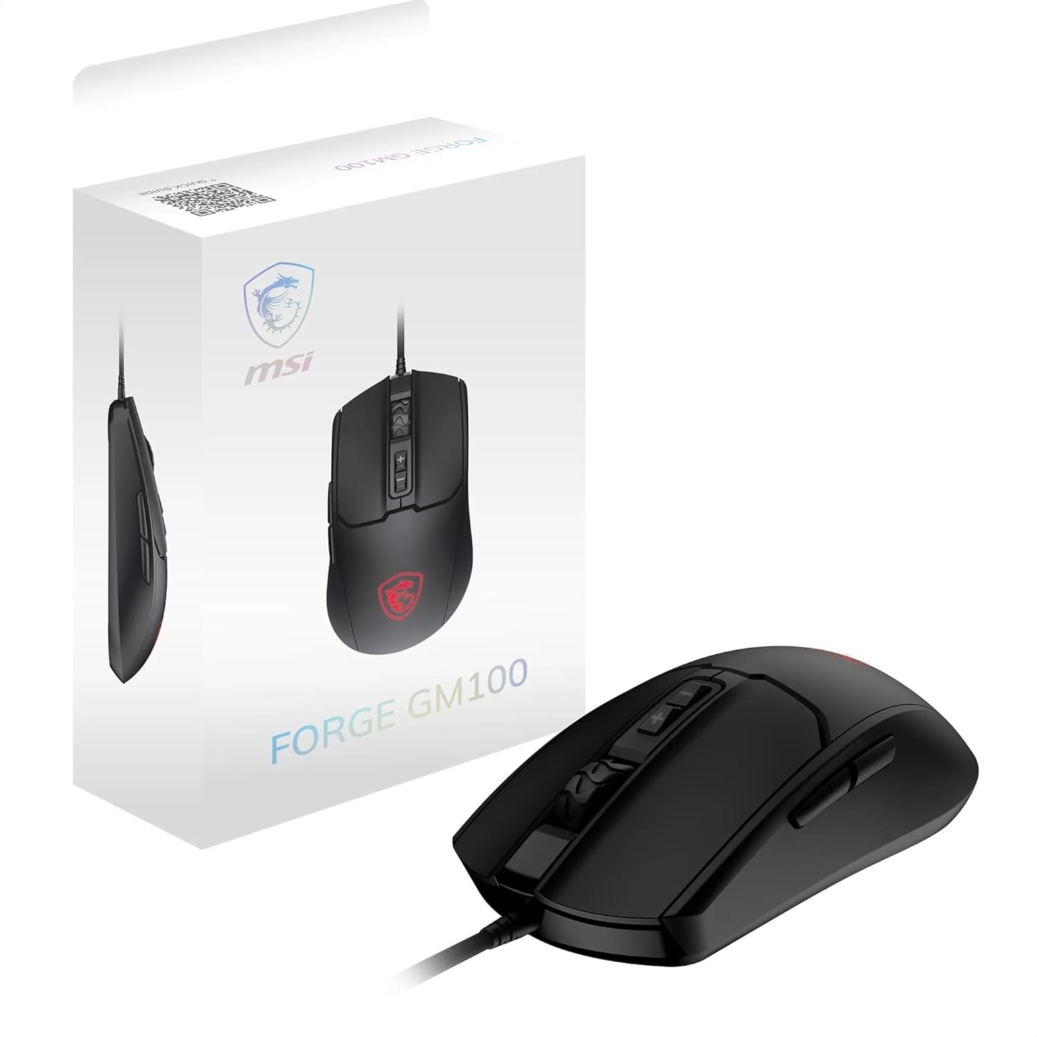 Souris Gaming MSI Forge GM100 noir souris gamer filaire USB haute sensibilité