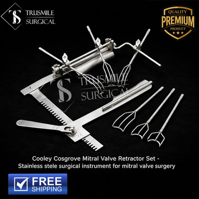 Cooley Cosgrove Mitral Valve Retractor Set Cardiac Surgical Complete Instruments