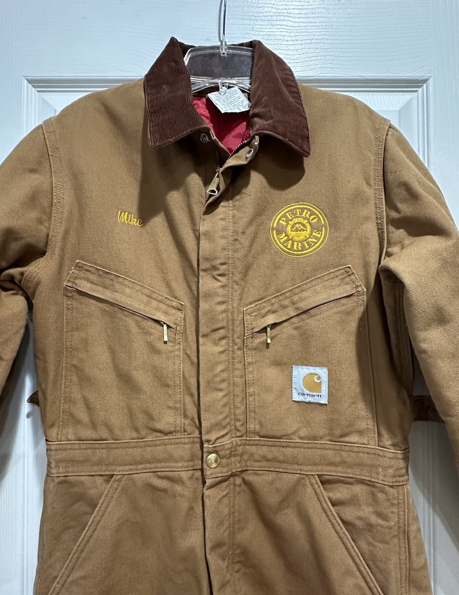 Carhartt Quilt-Lined Duck Coveralls Jumpsuit Insulated Men's Sz 36