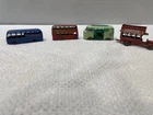 Lot Of 4 Matchbox Cars By Lesney Made In England.  Caravan & 3 Busses