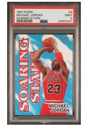 1997 FLEER MICHAEL JORDAN SOARING STARS #9 PSA 9