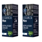 2x Leganza Depilatory Cream Men Hair Removal Legs Arms Body Sensitive