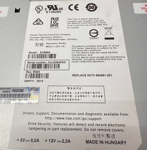 HP Ultrium 6250 LTO6 Drive - EHE969A (Tested w/photos) - Picture 5 of 8