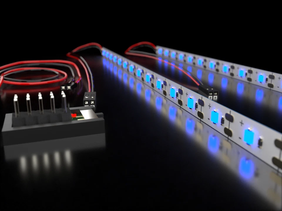 Двойной светодиодный под шасси автомобиля под кузов RC 1/10 traxxas - Изображение 3 из 4