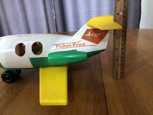 VINTAGE 1980 FISHER PRICE LITTLE PEOPLE JET AIRPLANE W/4 PEOPLE #182 USA TOY - Imagen 5 de 17