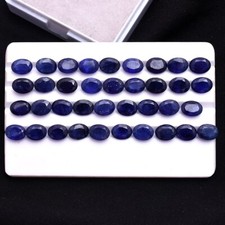 20 Pcs Natural Ceylon Blue Sapphire 8mmx6mm Oval Faceted Cut Loose Gemstones Lot