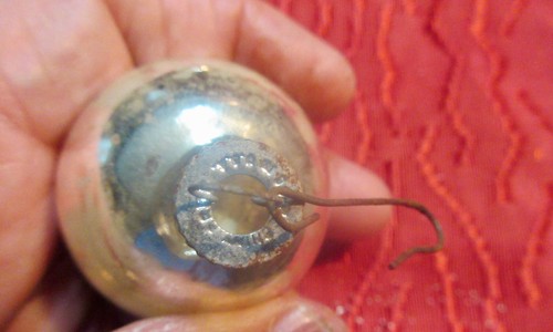Shiny Brite Mercury Glass Clear Frosted Stripes Christmas Ornaments Lot /7 2.5" - Picture 5 of 10