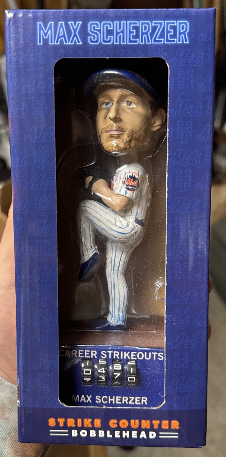 Max Scherzer New York Mets Bobblehead Strike Counter Citi Field SGA 8/26/2022