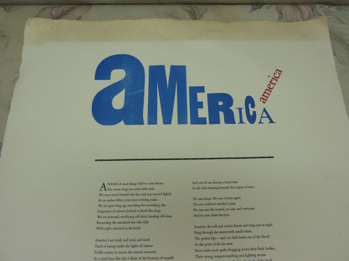 Richard Bigus - Amerika - signiert 20"" x 30"" Poesie Broadside - #14 von 110 - Bild 2 von 6
