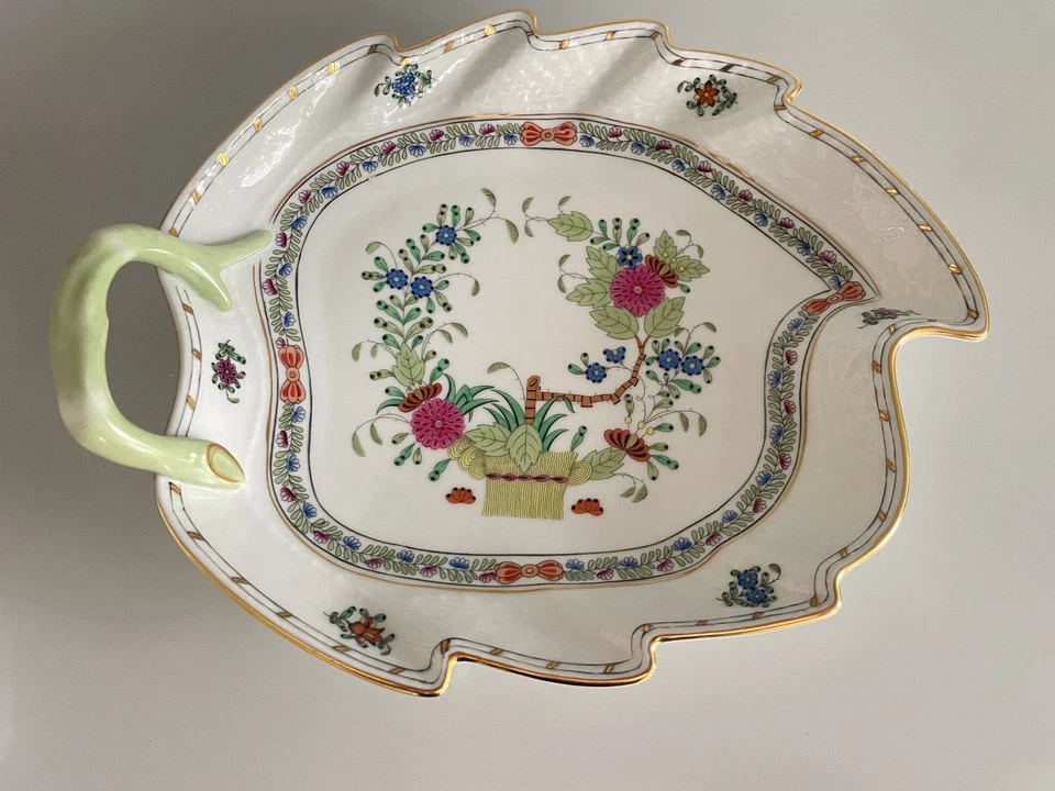 Herend INDIAN BASKET 201 FD BLATTSCHALE 23,5 x 20,0 cm ungenutzt Konfekt