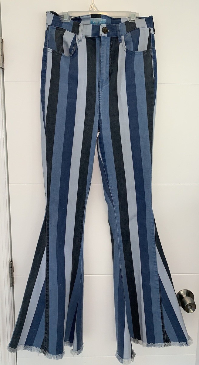 Bell Bottoms Show Me Jeans Striped Bell Bottom Jeans