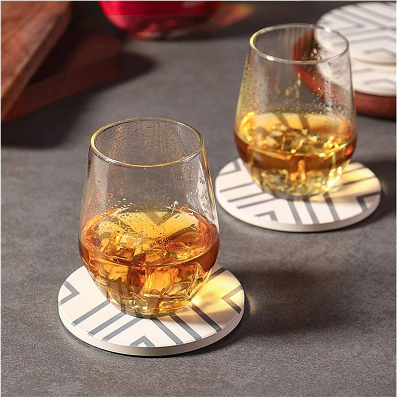 Juego de 6 Posavasos de Cerámica con Soporte Mármol Bebida Café Taza de Té Almohadilla Decoración Foto 4 de 4