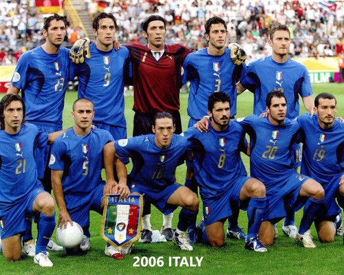2006 ITALY 8X10 TEAM PHOTO SOCCER PICTURE WORLD CUP CHAMPS