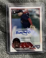 2023 TOPPS CHROME UPDATE, ENMANUEL VALDEZ RC REFRACTOR AUTO #366/499