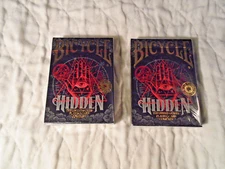 Lot of 2 Bicycle Playing Cards - Hidden - Limited Edition Deck - New & Sealed
