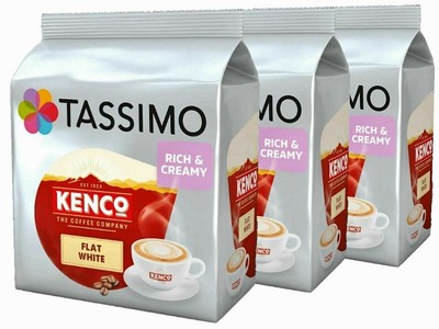 3 x Packs Tassimo Kenco Flat White T 