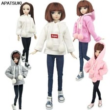 Fashion Doll Clothes Sweatshirt Coat For 11.5" Doll Outfits Hoodie Shoes 1/6 Toy