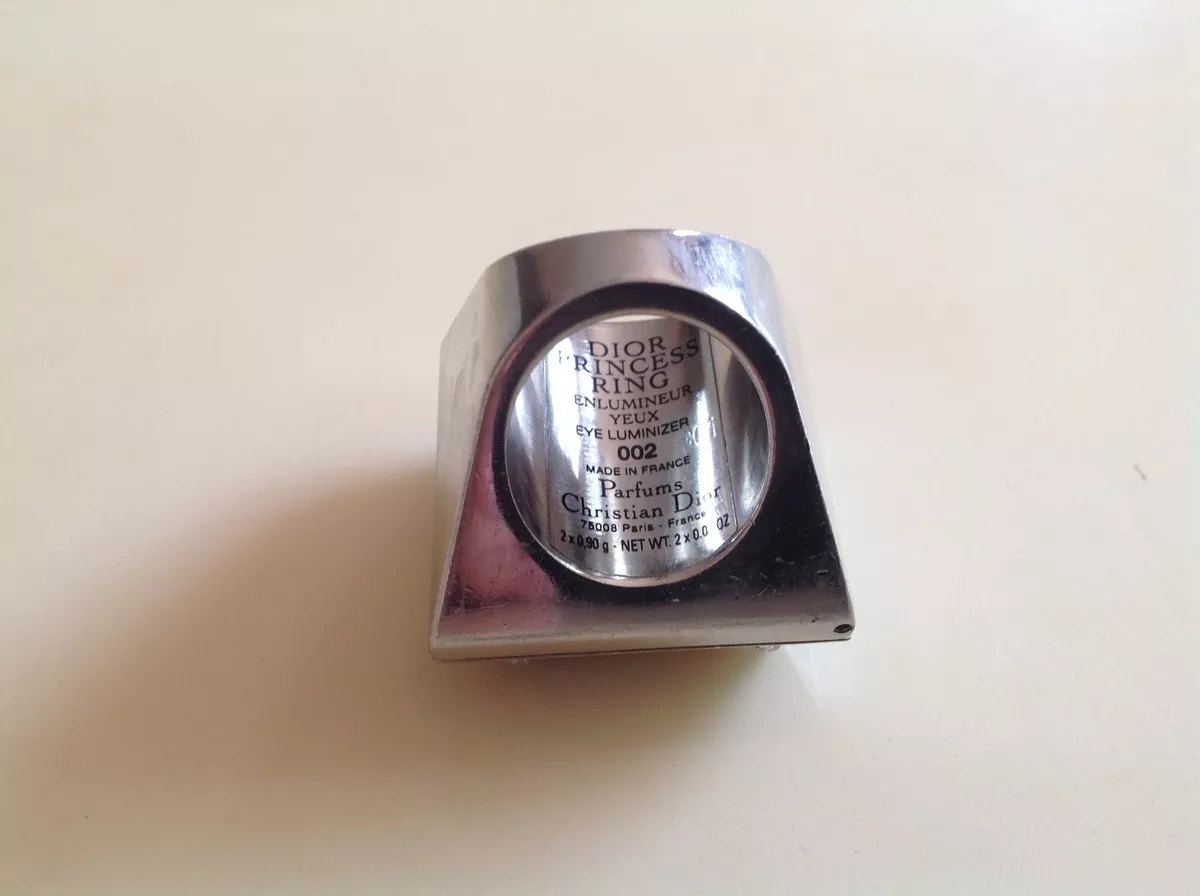 Christian Dior PRINCESS Anillo Vintage con Esmalte Azul Espejo y