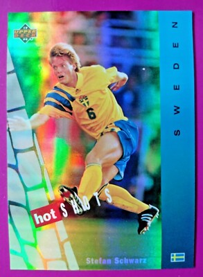 STEFAN SCHWARZ,HOT SHOTS-WORLD CUP USA 94 COLLECTIBLE CARD DELLA UPPER D.E.C.K.