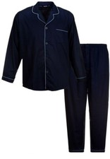 Espionage Men's Plus Size Trad Plain Pyjama in Navy 2XL to 8XL