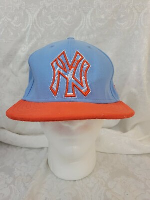 Casquette Neuve Pour Homme - Bleu Marine Et Orange - Taille Unique