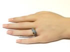 925 14k yellow gold .07ct VS G diamond blue topaz gemstone ring 6.3g 7 — photo 6