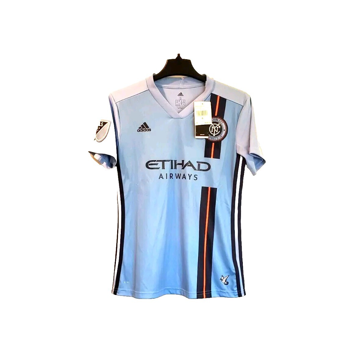 adidas MLS NYC FC Etihad Airways Soccer Jersey Women's Size