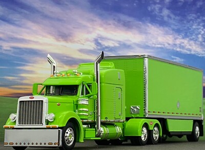 1/64 DCP PETERBILT 379 63'' MID ROOF W/ 28' WABASH PUP TRAILER