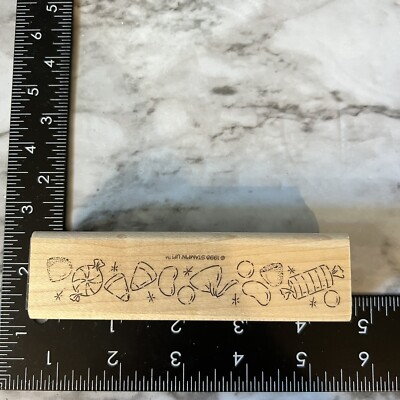 Rubber Stamp Border Stampin Up 1998 Cute Fun Candy Kisses Sweets Halloween