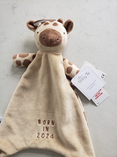 BNWT SAINSBURYS TU BORN IN 2024 GIRAFFE COMFORTER BLANKIE SOFT TOY DOUDOU NEW - Picture 2 of 3