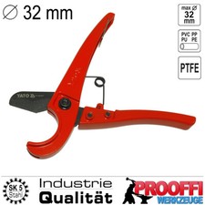 Profi Schlauch Schere Kunststoff Schneider Rohr Abschneider PP PU PE PVC Ø 32mm