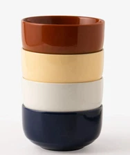 4 Piece Set of 22OZ Wide Rim Dinner and Serving Bowls in White US