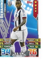 SAIDO BERAHINO SIGNED WEST BROM 2015 / 16 MATCH ATTAX CARD