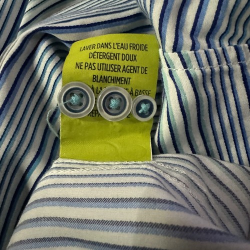 Robert Graham Mens Multicolor Striped Long Sleeve Contrast Cuff Shirt Size XL - Picture 8 of 10