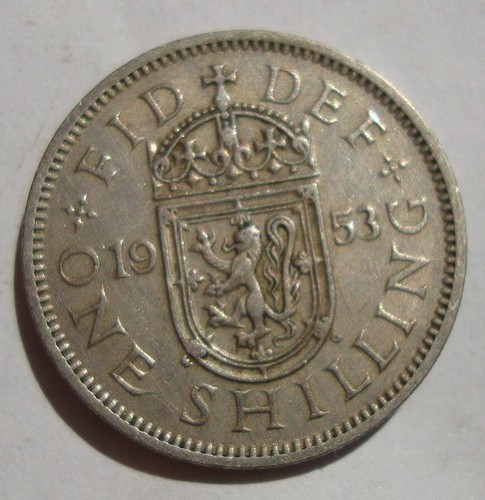 1953 - One Shilling - Elizabeth II - Scottish Crest