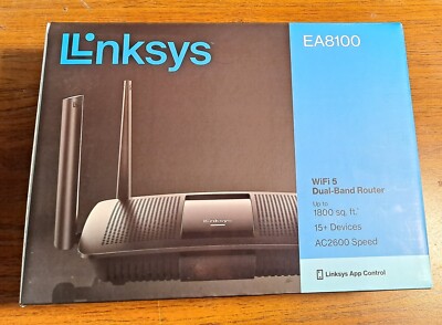 LINKSYS EA8100 WiFi Dual-Band Router in original box - network up to 15 devices