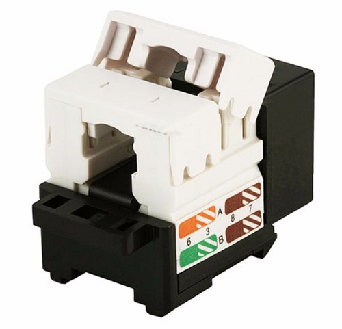 Cat5e Punch Down Network Jack - Female Ethernet Coupler for Keystone Wall Plate - Picture 4 of 25