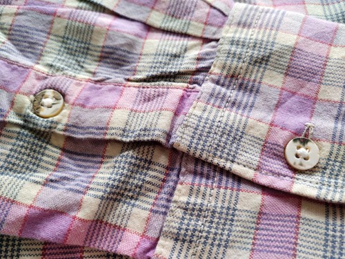 45RPM forty five RPM studio by R NMD pullover purple plaid checks shirt size 1 - Picture 6 of 9
