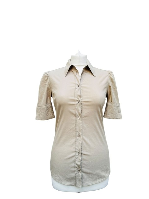 Prada Beige Short Sleeves Shirt Size IT 42 fits XS EU 34