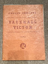  1958 Vauxhall Victor Model F Owner's Handbook Manual T.S.371/5 Inc Lub & Wir Di