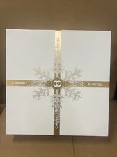 Vintage Chanel  Snowflake Christmas EMPTY Box W Paper Still Scented Rare.