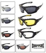 Choppers 919 Padded Foam Wind Resistant Sunglasses Motorcycle Glasses UV Protect