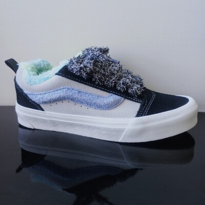 VANS MEN\'S 9 KNU SKOOL PARTY ANIMAL RAINBOW BLACK SUEDE FAUX FUR NWOB Knu Skool Shoe in Black | Vans main image 2