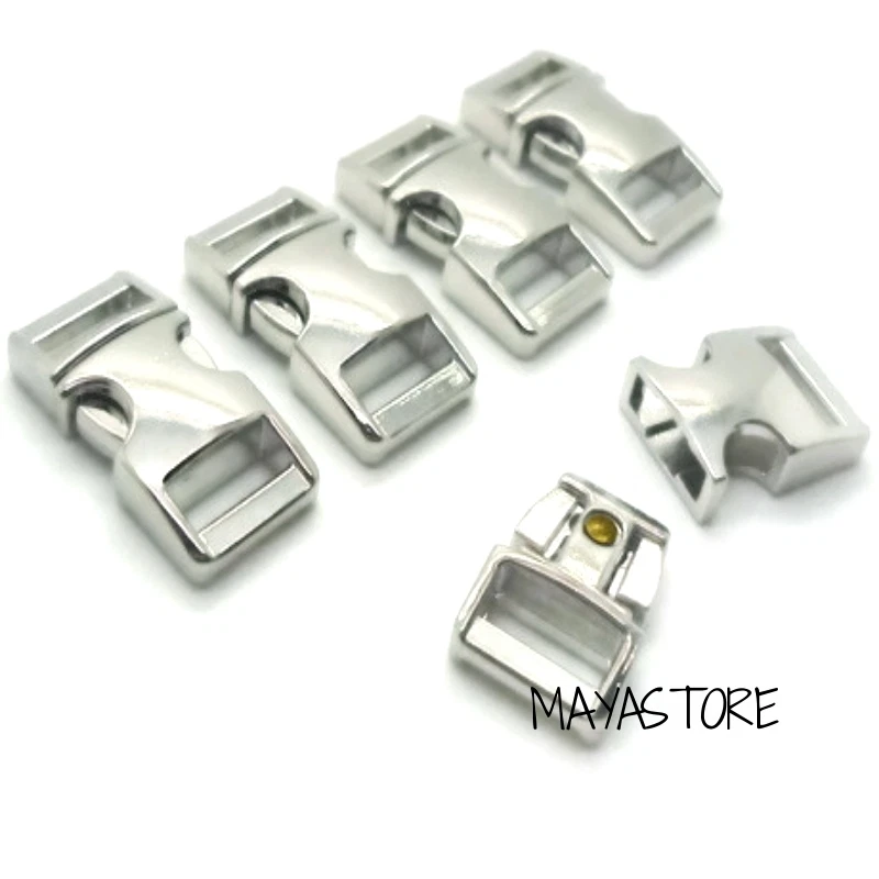 10MM PARACORD SCHNALLEN METALL BUCKLE SCHNALLE ARMBAND STECKVERSCHLUSS SILBER