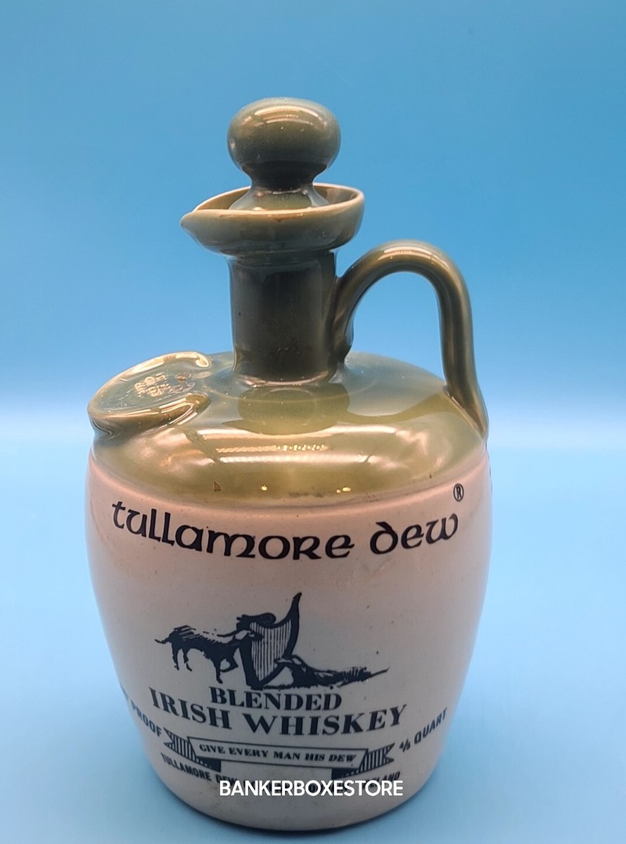 Empty Vintage Tullamore Dew Irish Whiskey Dublin Ireland Crock Jug