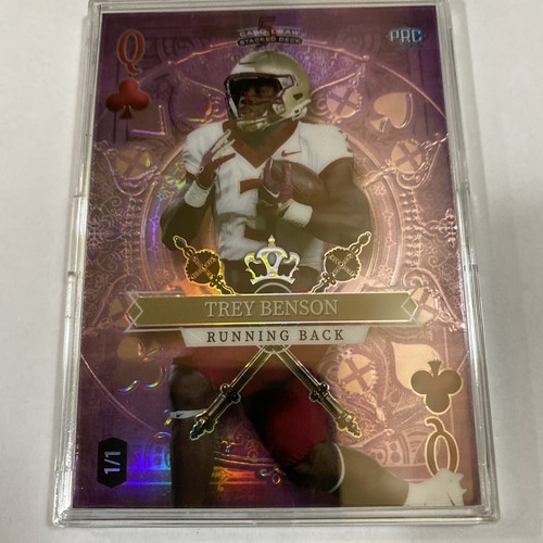 Trey Benson 2023 Wild Card 5 Card Draw PRC. #1/1 Queen Clubs